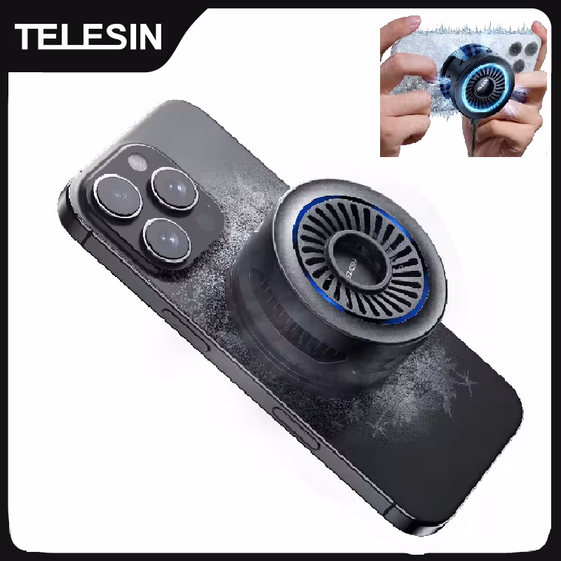 TELESIN magnetinis mobiliojo telefono aušintuvas ventiliatorius žaidimams ir transliacijoms