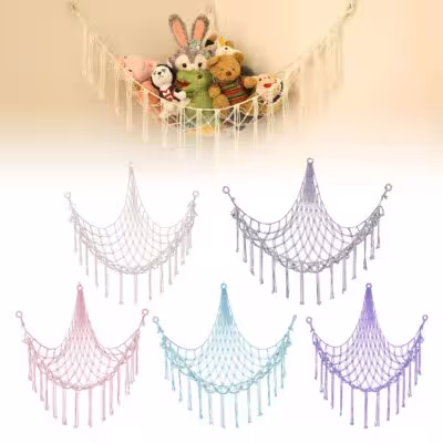 Grille suspendue en forme de triangle de rangement de jouets 100x100x150cm