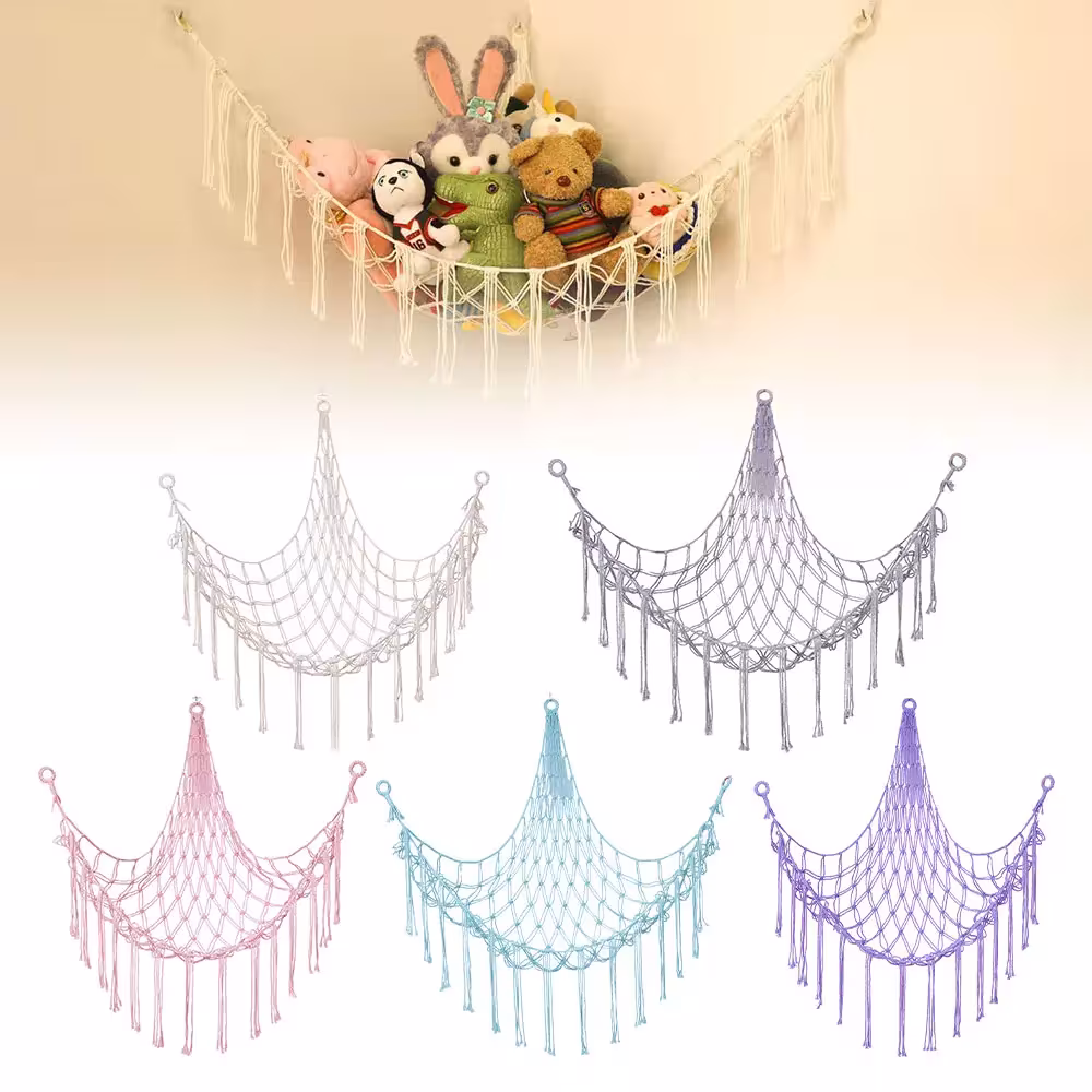 Grille suspendue en forme de triangle de rangement de jouets 100x100x150cm