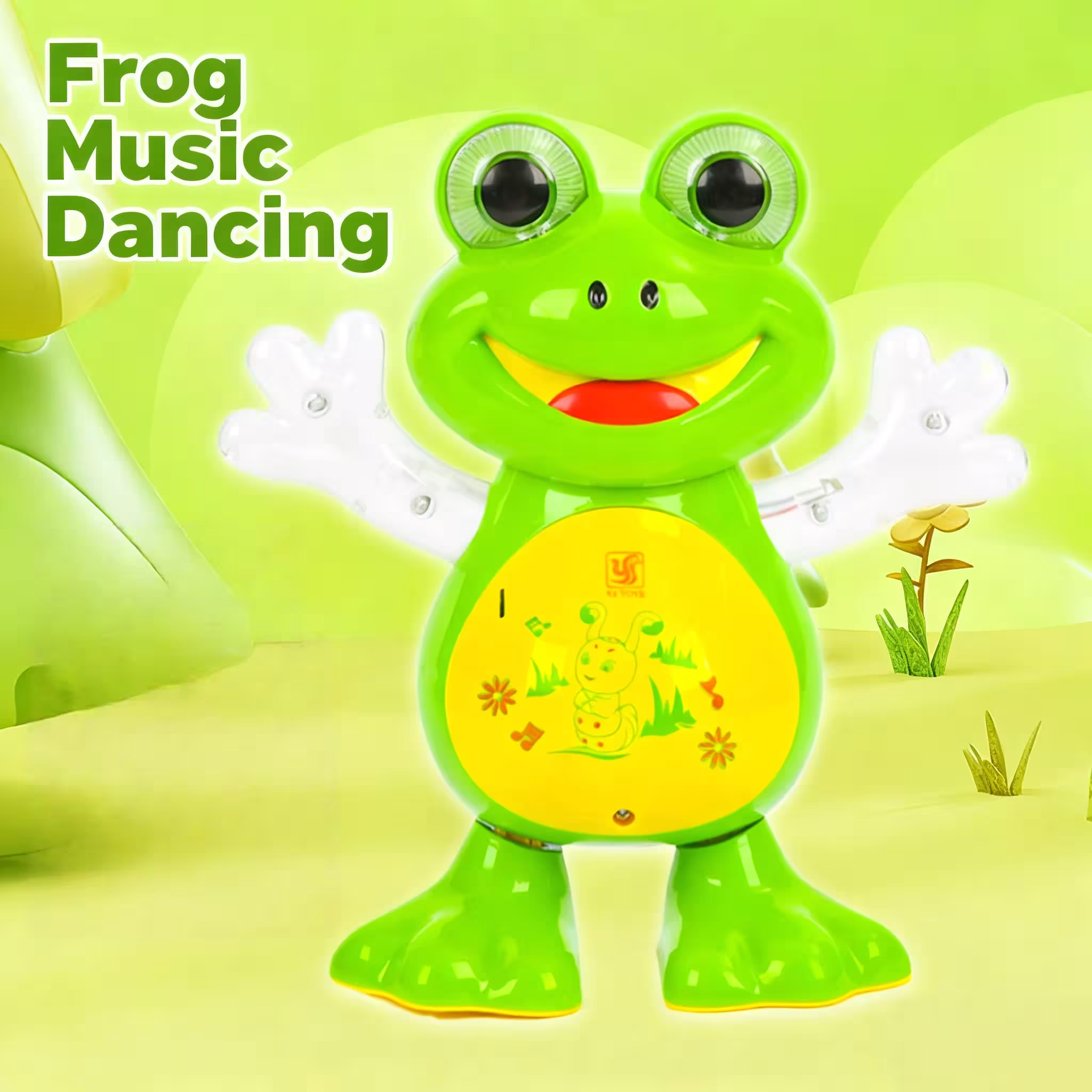 Grenouille dansante électrique avec lumière et musique