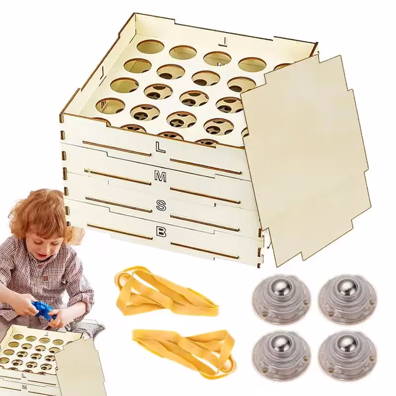 Trieuse de blocs en bois avec 4 tiroirs
