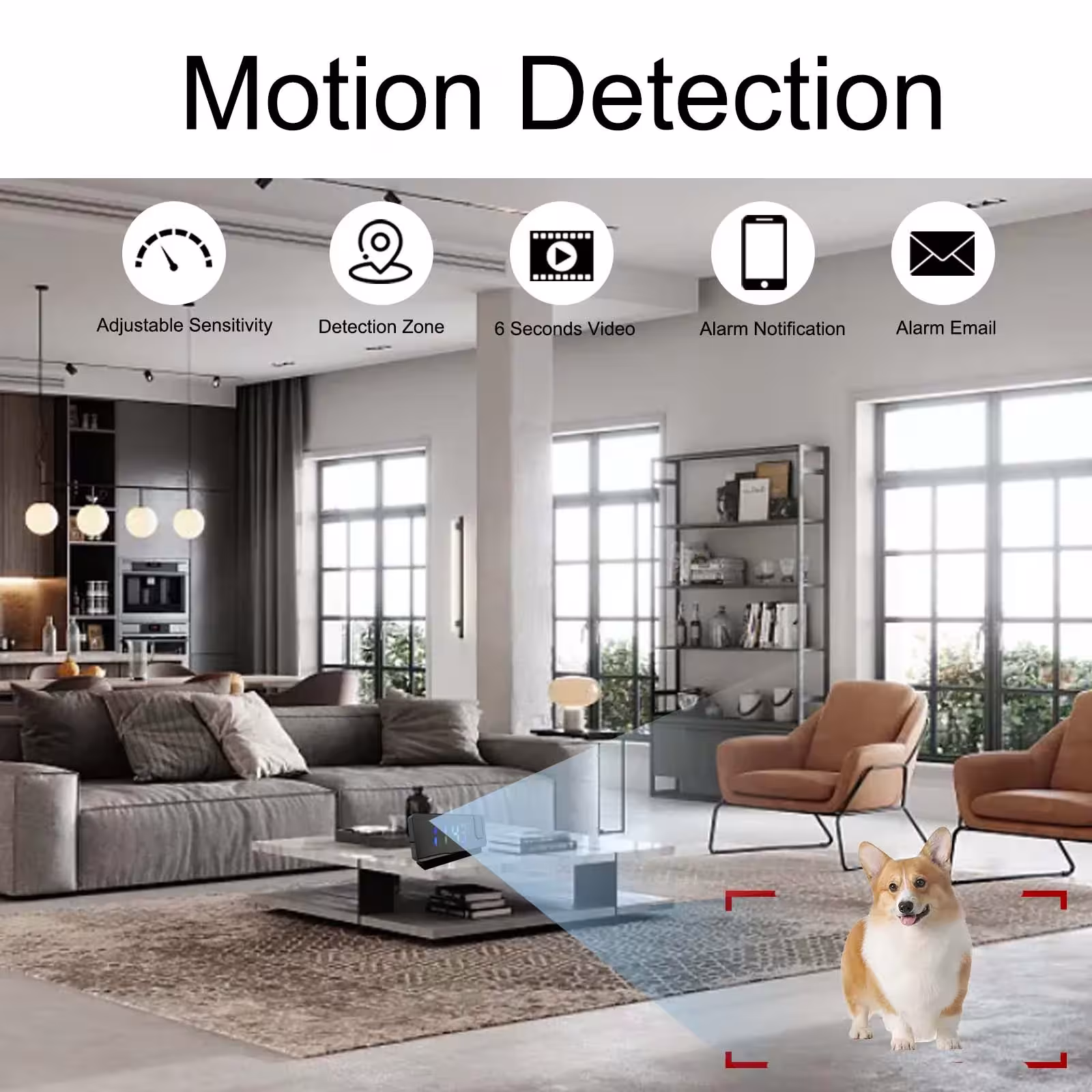 projector alarm clock camera with Wi-Fi