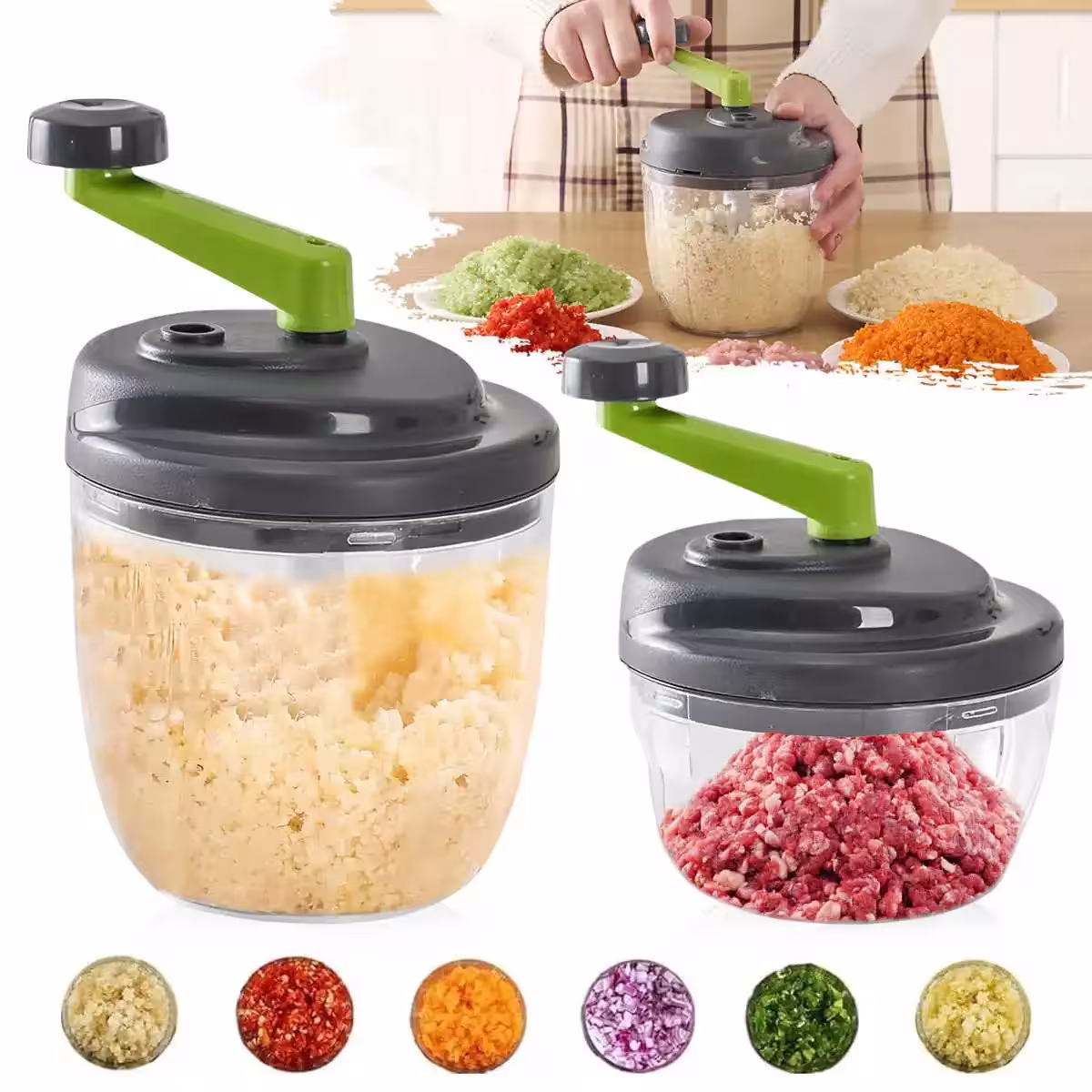 Manual garlic mill 520ml 900ml food serving tool for kitchen