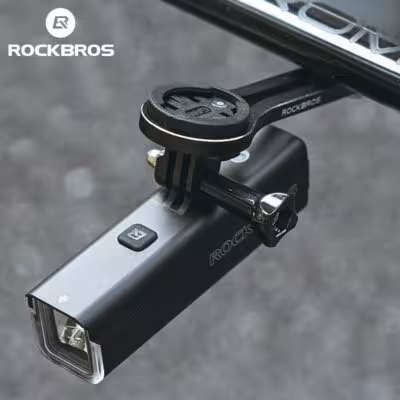 ROCKBROS dviračio priekinė LED lempa 1500LM/1000LM aliuminio su USB-C įkrovimu