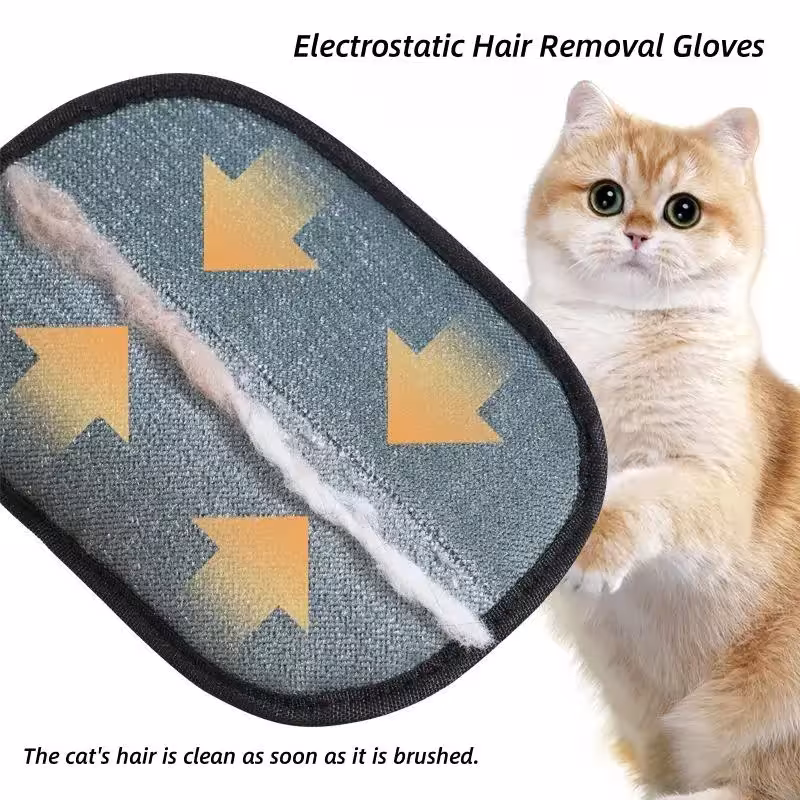 guanti per la rimozione dei peli per gatti e cani