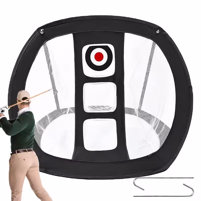 Faltbare Golf-Trainingsmatte mit Netz und Bällen