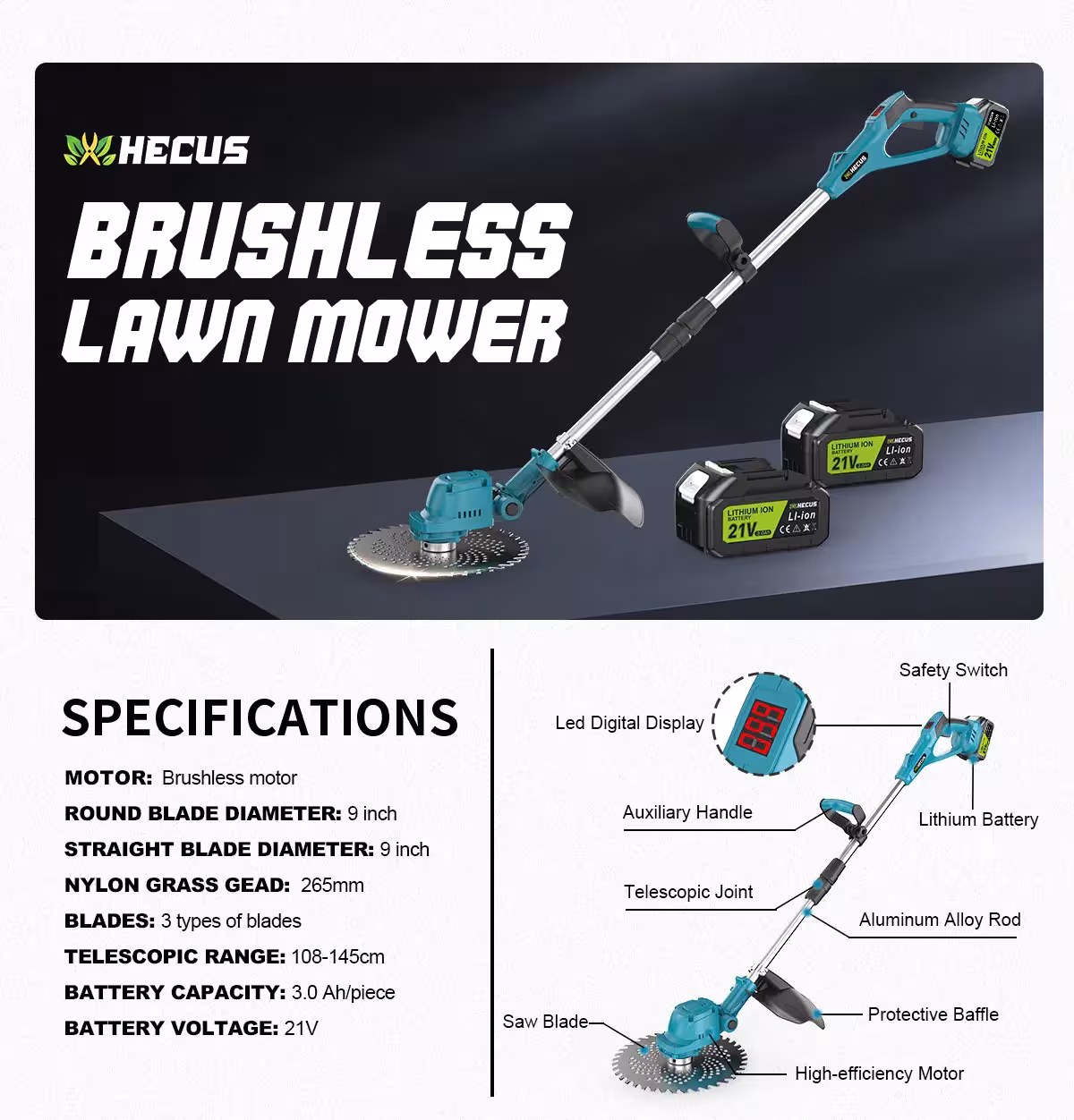 cordless electric lawn mower