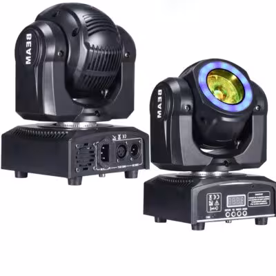 LED 60W Beam Moving Mini DMX Control 12LED RGB Halo Effect DJ Light