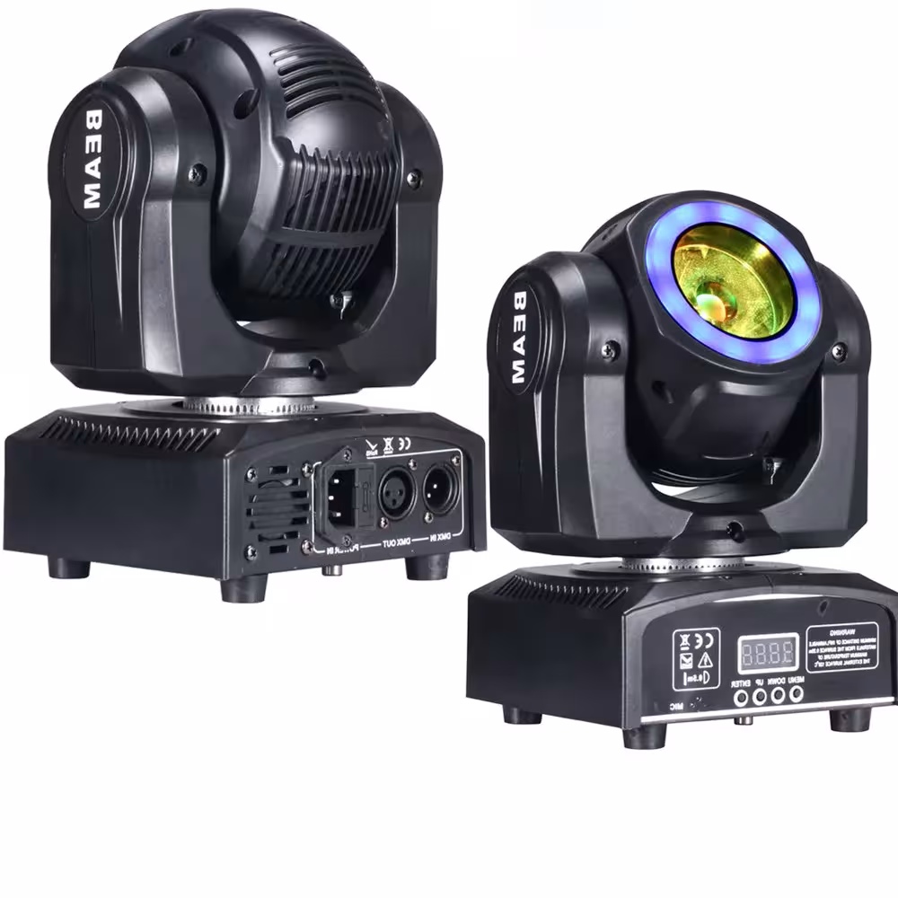 LED 60W Beam Moving Mini DMX Control 12LED RGB Halo Effect DJ Light