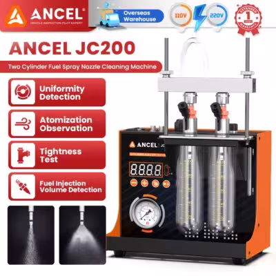 ANCEL JC200 degalų purkštuko valymo testuoklis 2 cilindrams 12V 6V