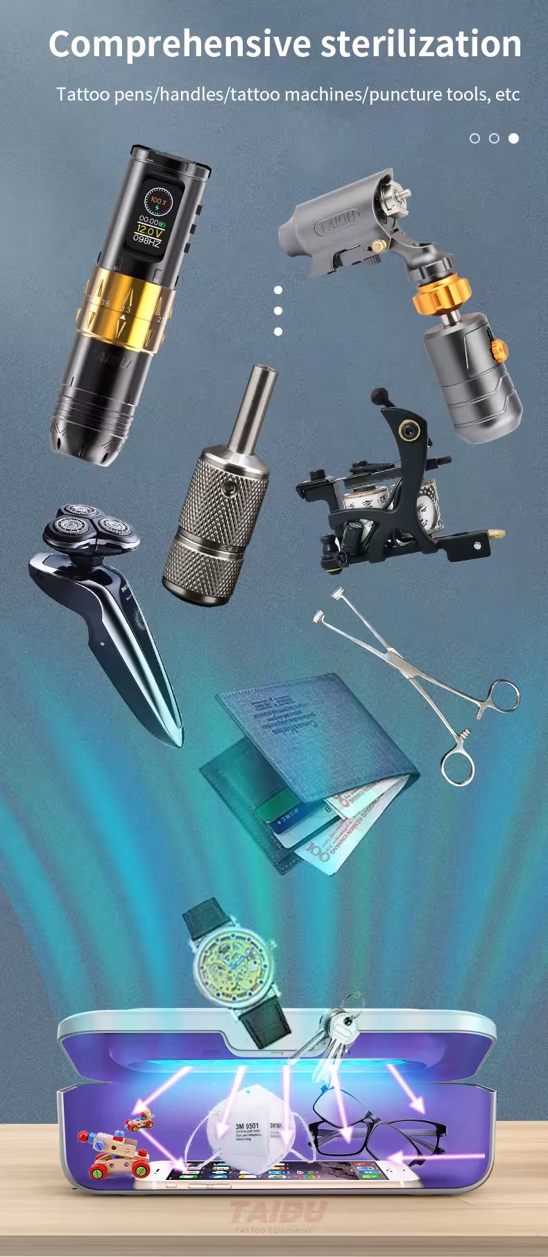 Caja de esterilización del tatuaje UV