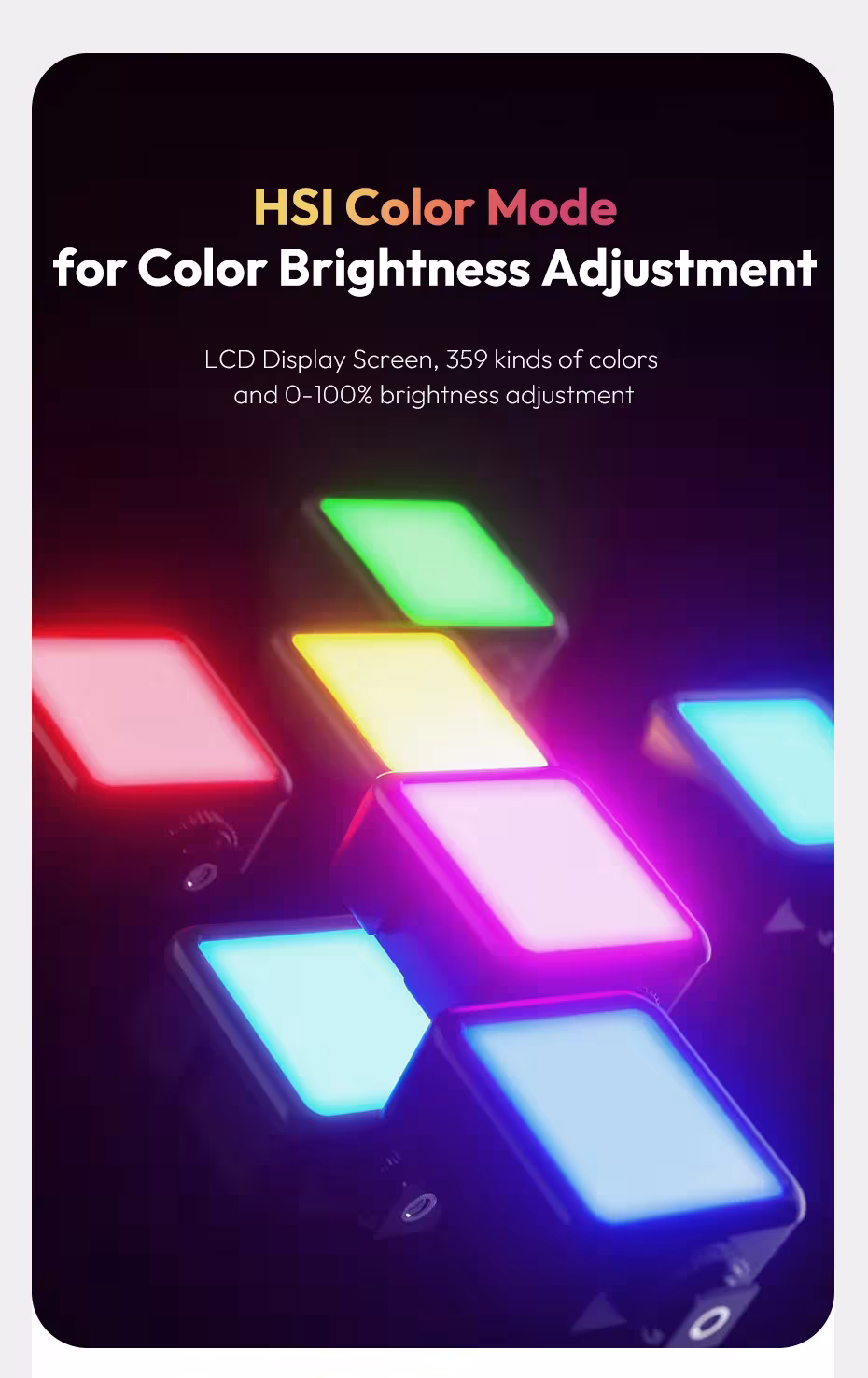 Mini RGB LED lumière vidéo