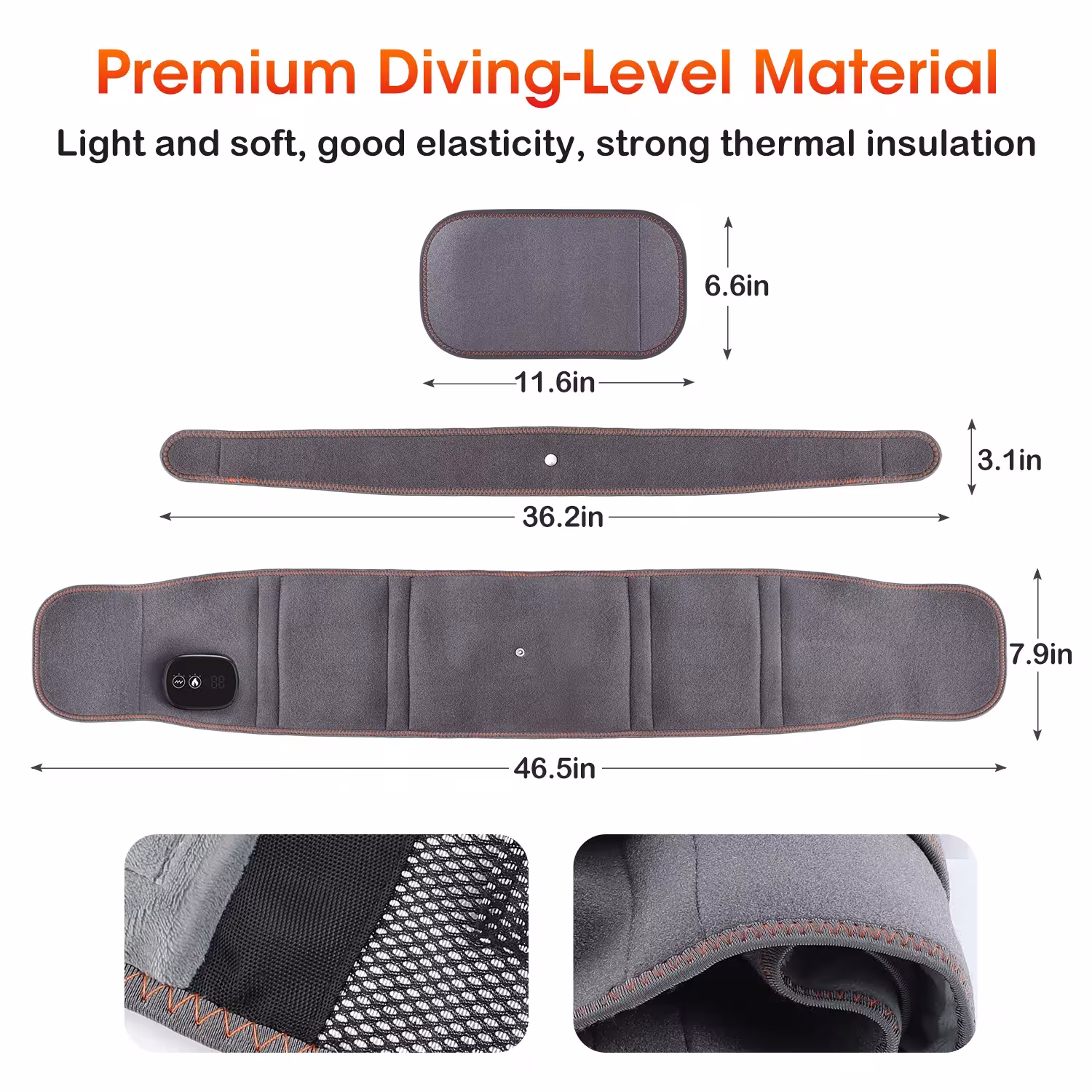 heating massage belt back