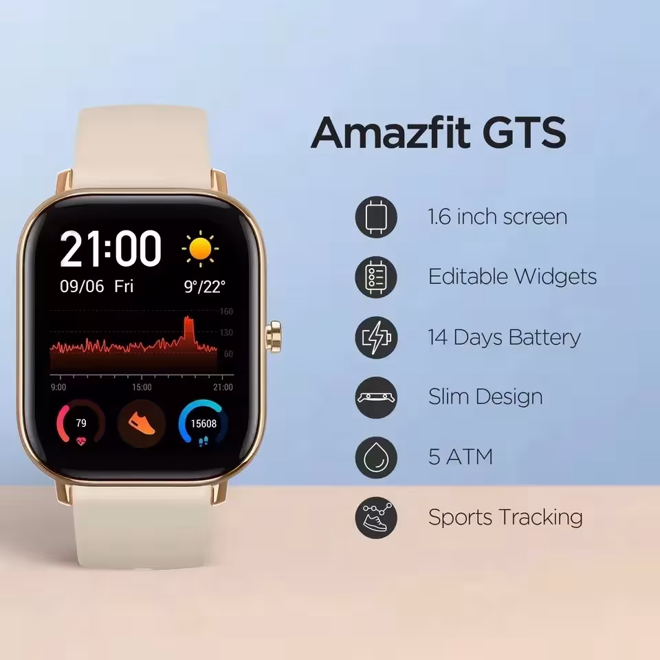 Amazfit GTS išmanusis laikrodis vyrams moterims 5 ATM vandensvarus sporto sekimas