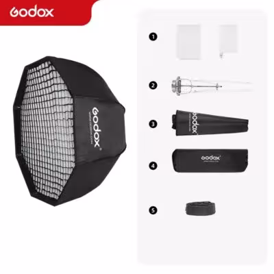 Godox SB-UE 120cm Modificateur de lumière octagonique avec grille