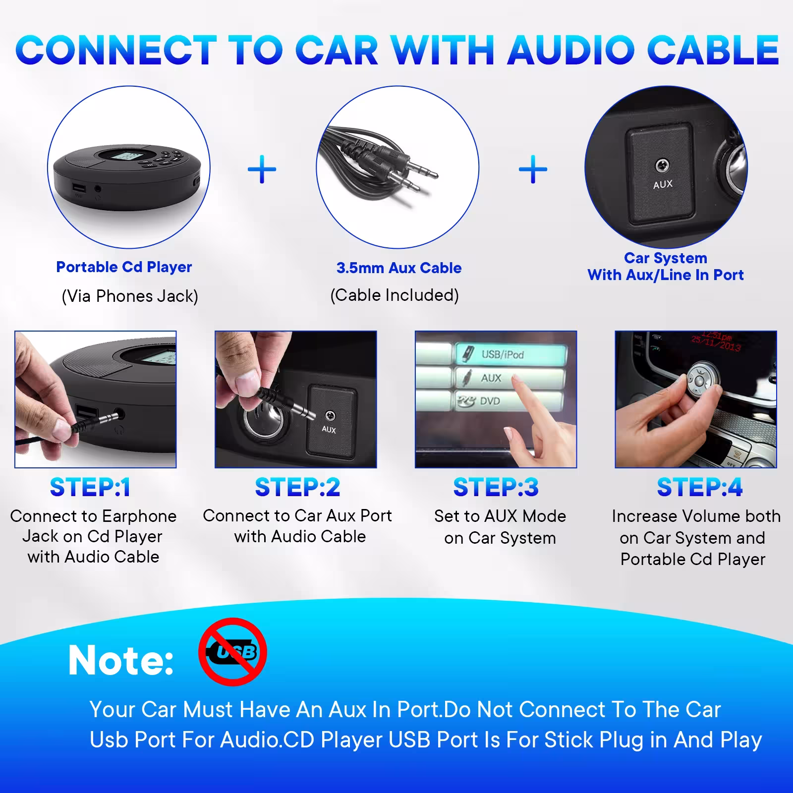 lettore CD portatile con Bluetooth