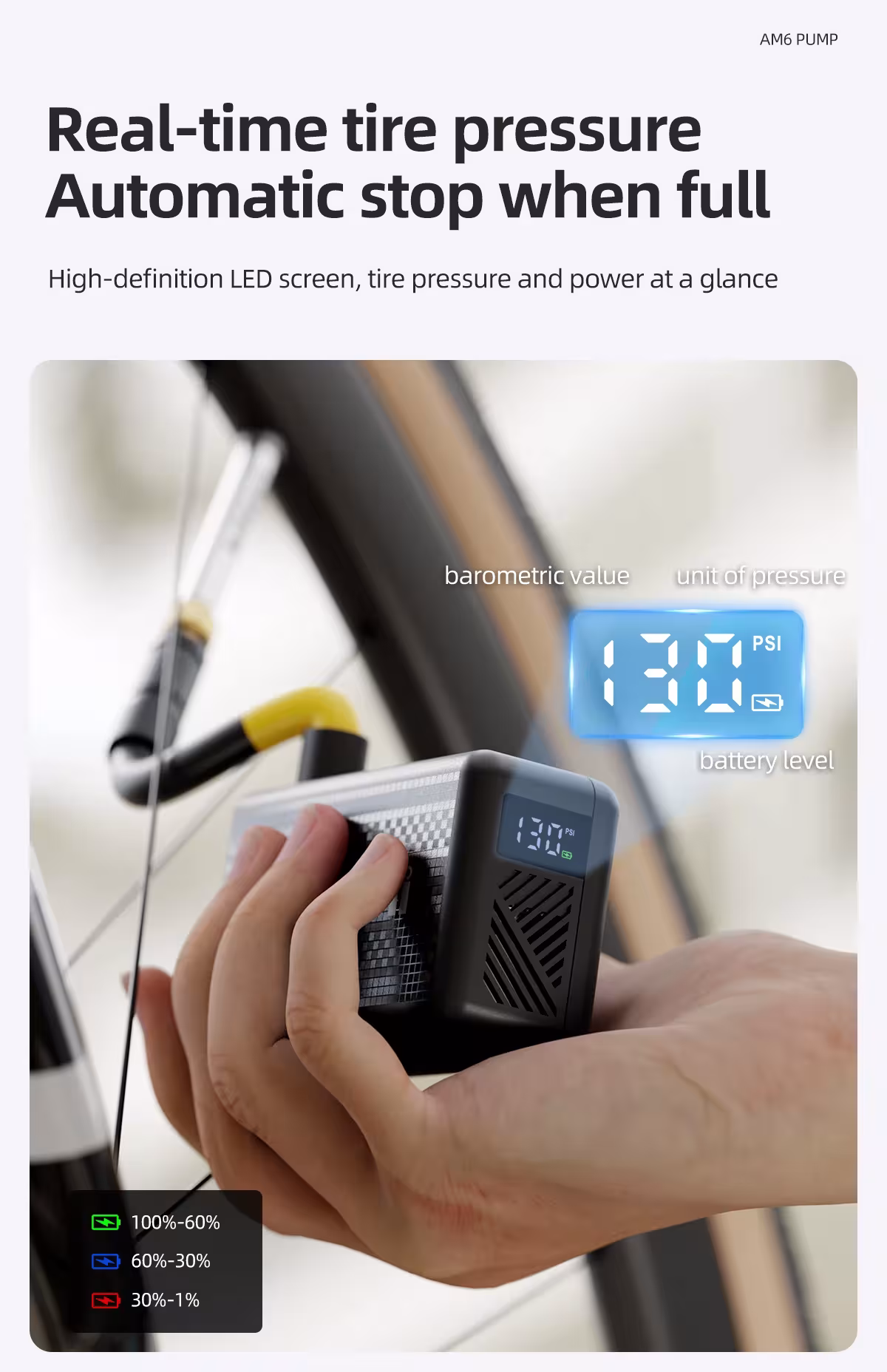 pompa aria automatica per bicicletta