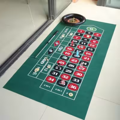 Pokeryje Texas Hold'em žaidimų kilimėlis 180x90cm nešiojamasis stalinės žaidybos kilimas