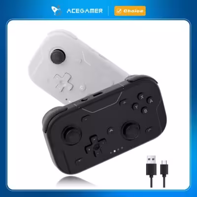 AceGamer Pocket nešiojamas žaidimų valdiklis su 1000Hz atsaku ir Bluetooth ryšiu, suderinamas su Switch, PC, iOS, Android