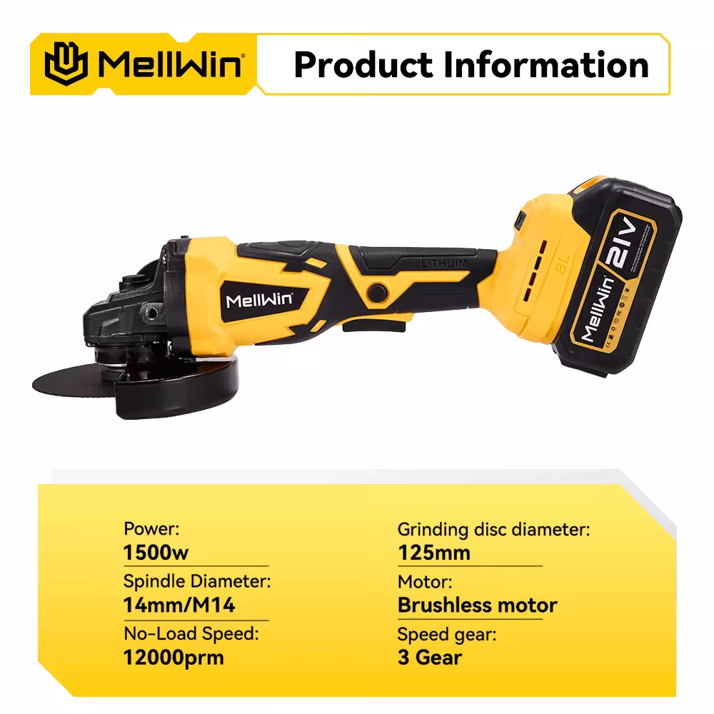 cordless angle grinder 125mm