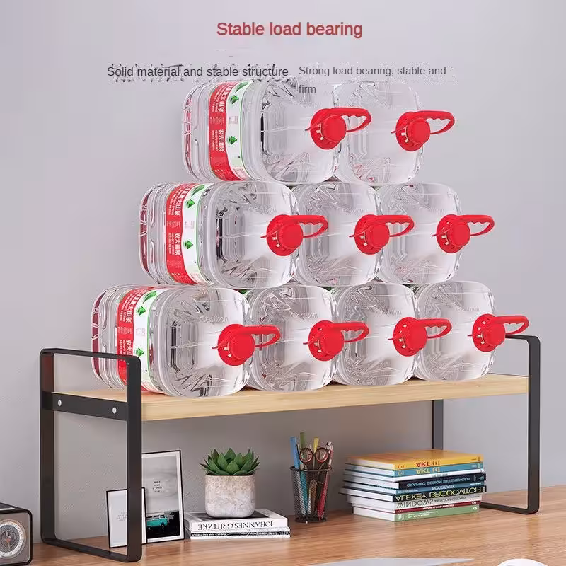 Shelf Desktop Storage Bookshelf Student Desk Shelves Racks Office Computer Desk Tiered Cabinet Home Storage Holders Organizer 3