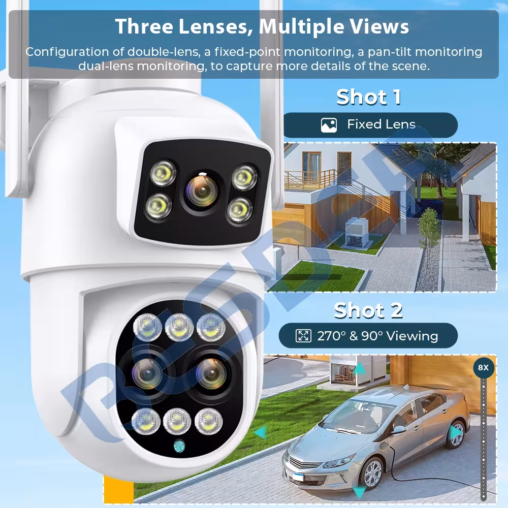 Caméra de surveillance WiFi 9MP