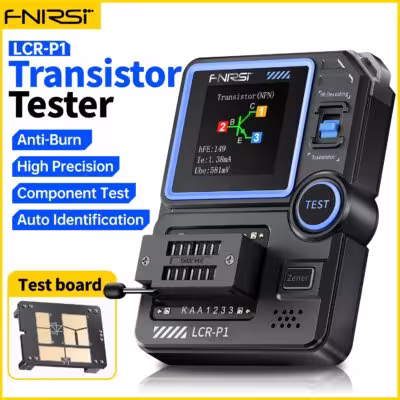 Téster transistor FNIRSI LCR- P1 con pantalla de color y función de detección automática de componentes