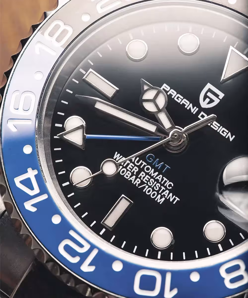 horloge GMT automatique pour hommes