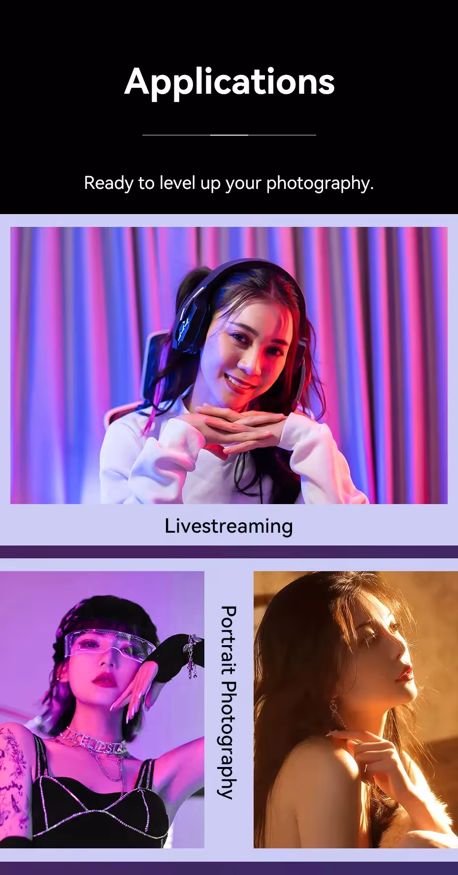 RGB video šviesa fotografijai