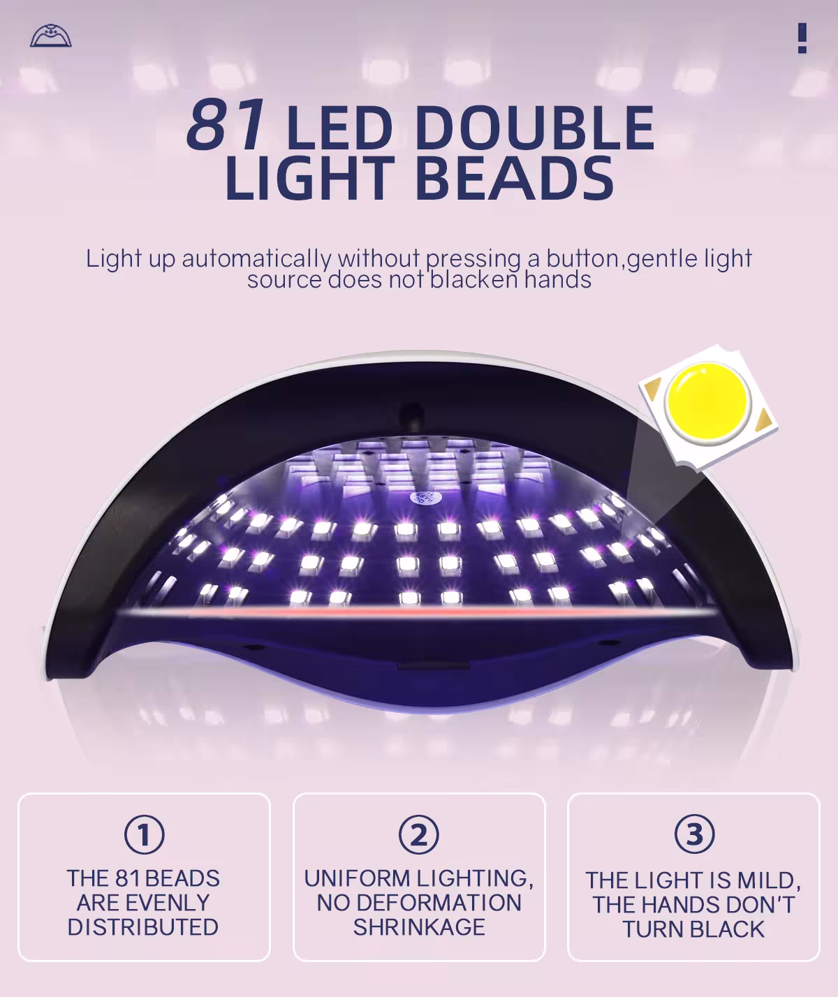 UV LED nagų lempa