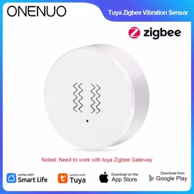 Tuya Smart Zigbee Capteur de vibration avec reconnaissance de la danse et vie intelligente