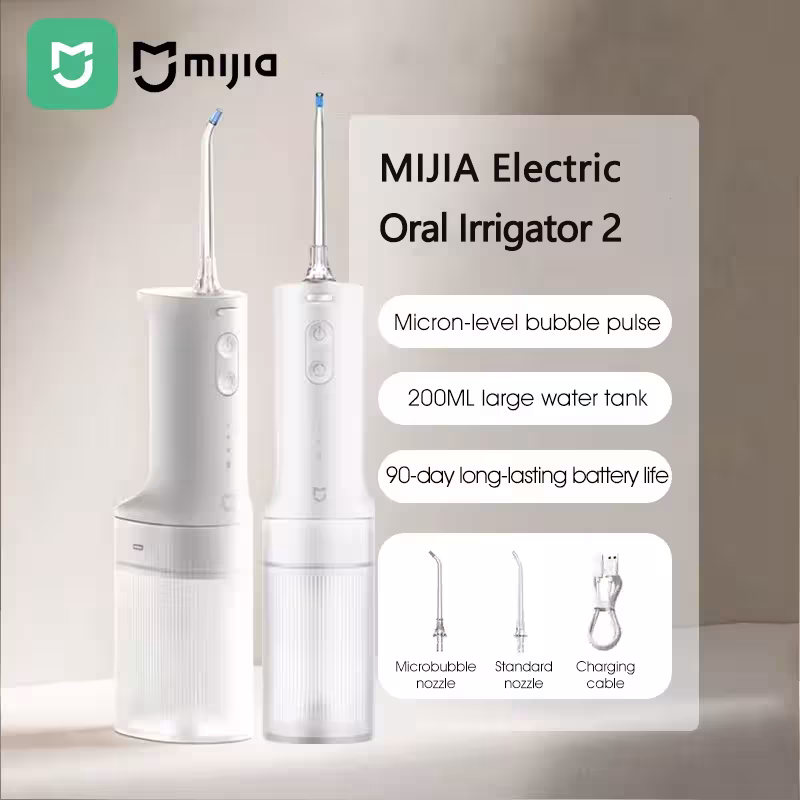 2025 MIJIA Elektrinis Dantų Irigatorius MEO705 Nešiojamas Vandens Flosser 200ml