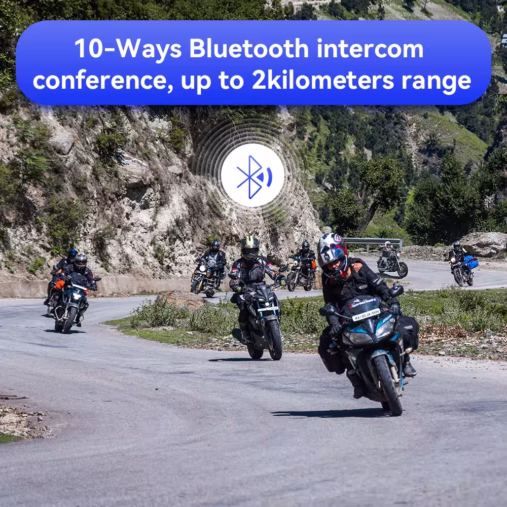 Bluetooth intercom motociklui