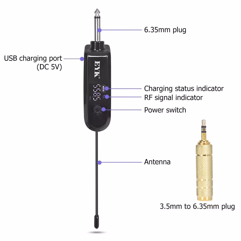 sistema microfono wireless UHF
