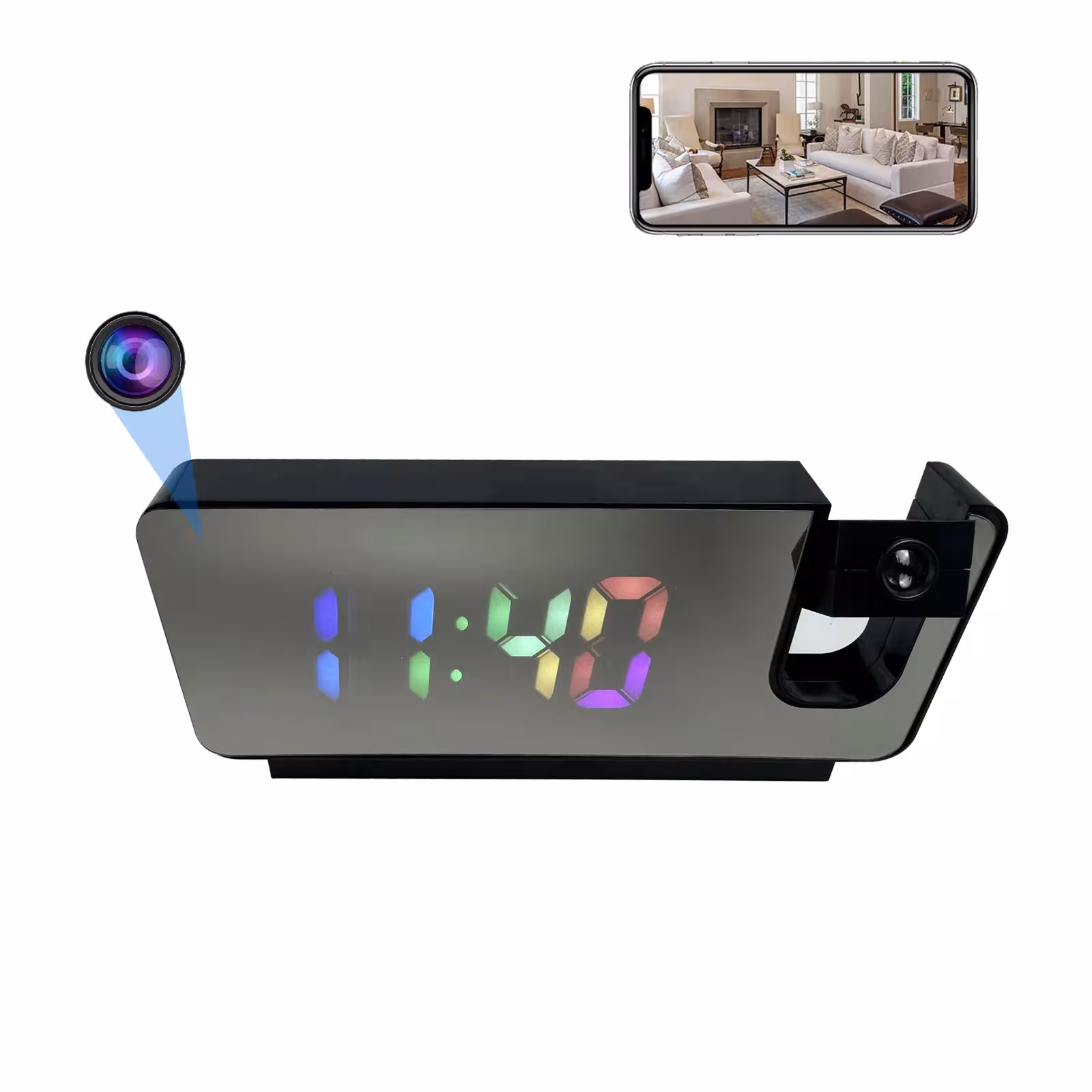 4K Ultra HD design alarm device with WiFi motion detection and remote sensing