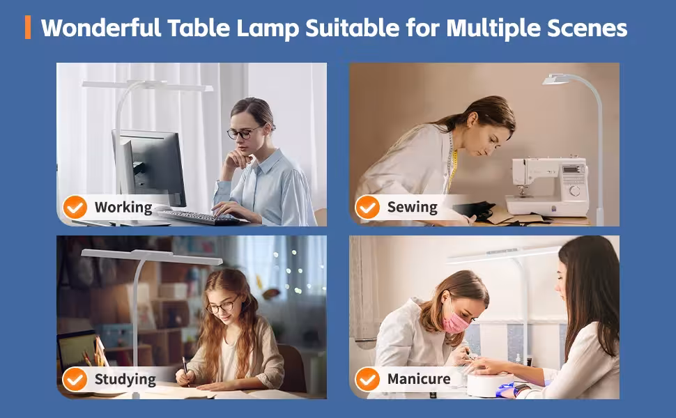 LED stalinė lempa su spaustuku