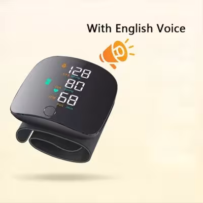 Tensiomètre de poignet rechargeable USB avec guidage vocal et écran numérique