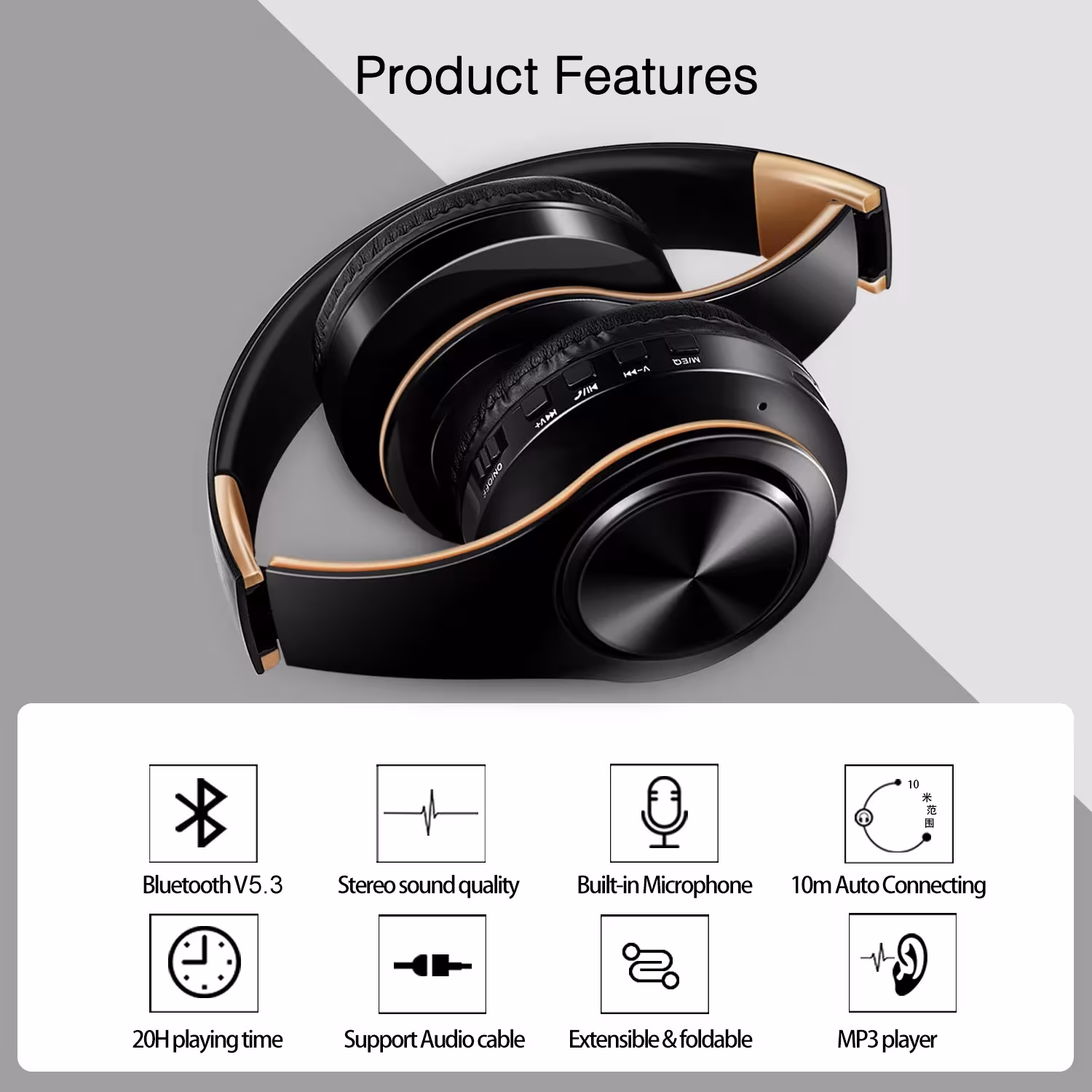 Bluetooth cuffie stereo