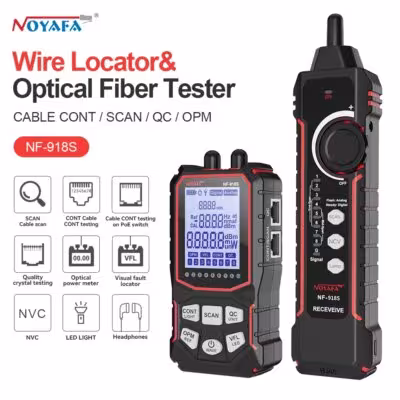NOYAFA NF-918S tinklo kabelio testuoklis su optine galios metre ir POE patikra