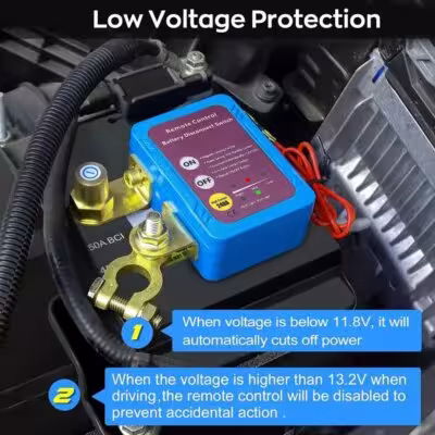 Interruptor desconecta batería 12V 240A con control remoto para automóviles, camiones y otros vehículos.