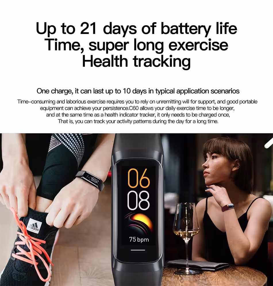 horloge intelligente avec fréquence cardiaque