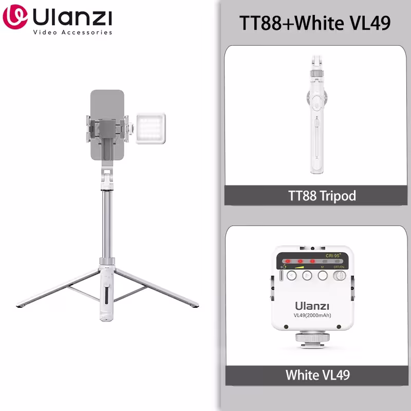 Ulanzi TT88 1,44M trépied perche à selfie pour téléphone avec pince magnétique