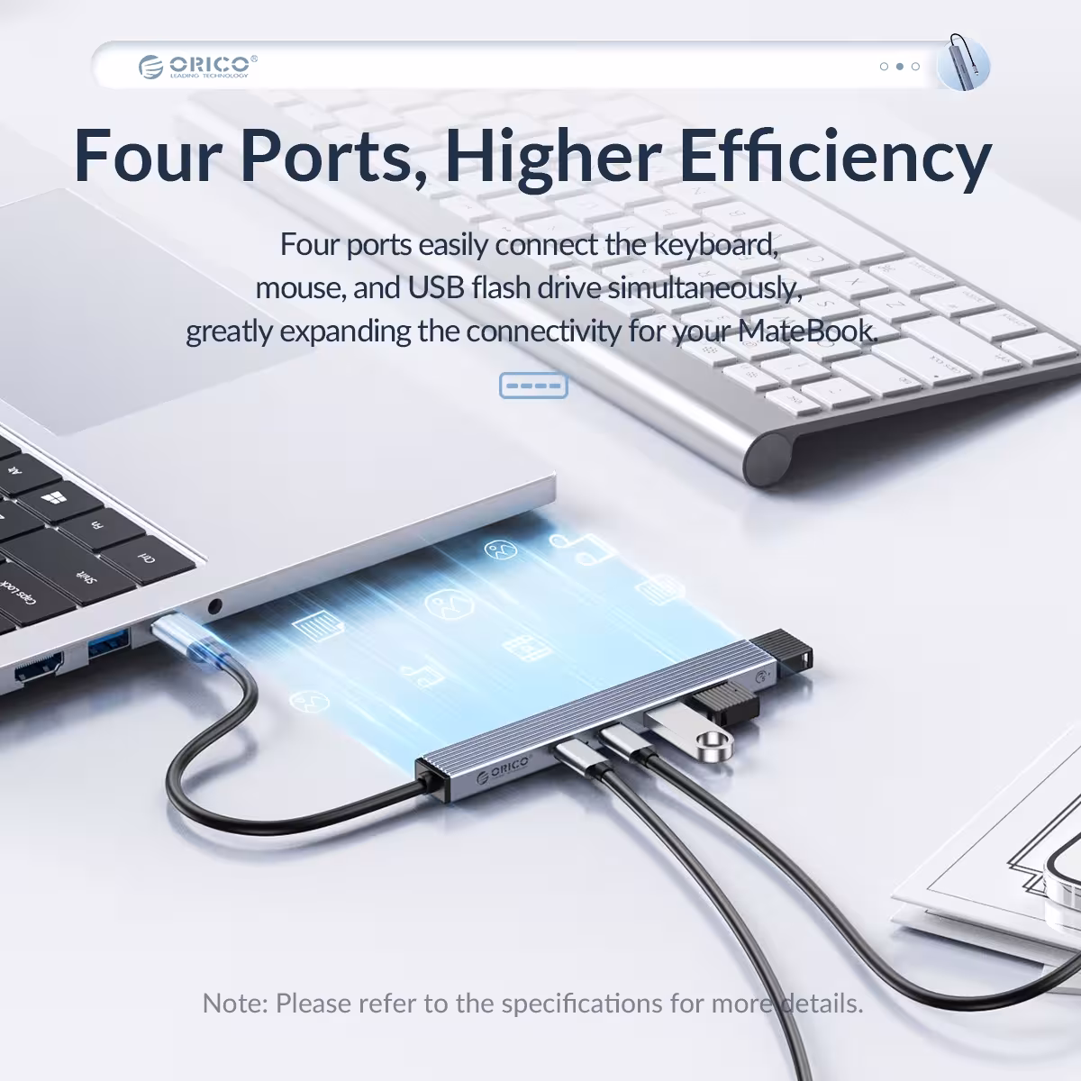 USB 3.0 HUB keturių
