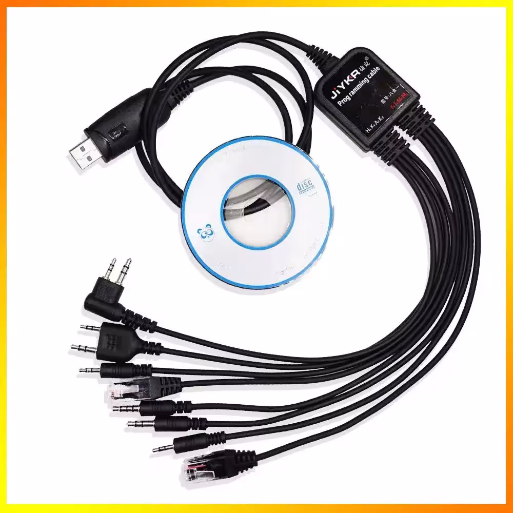 Cable de programación USB 8 en 1 para radios Baofeng UV-5R UV-82 Motorola Kenwood