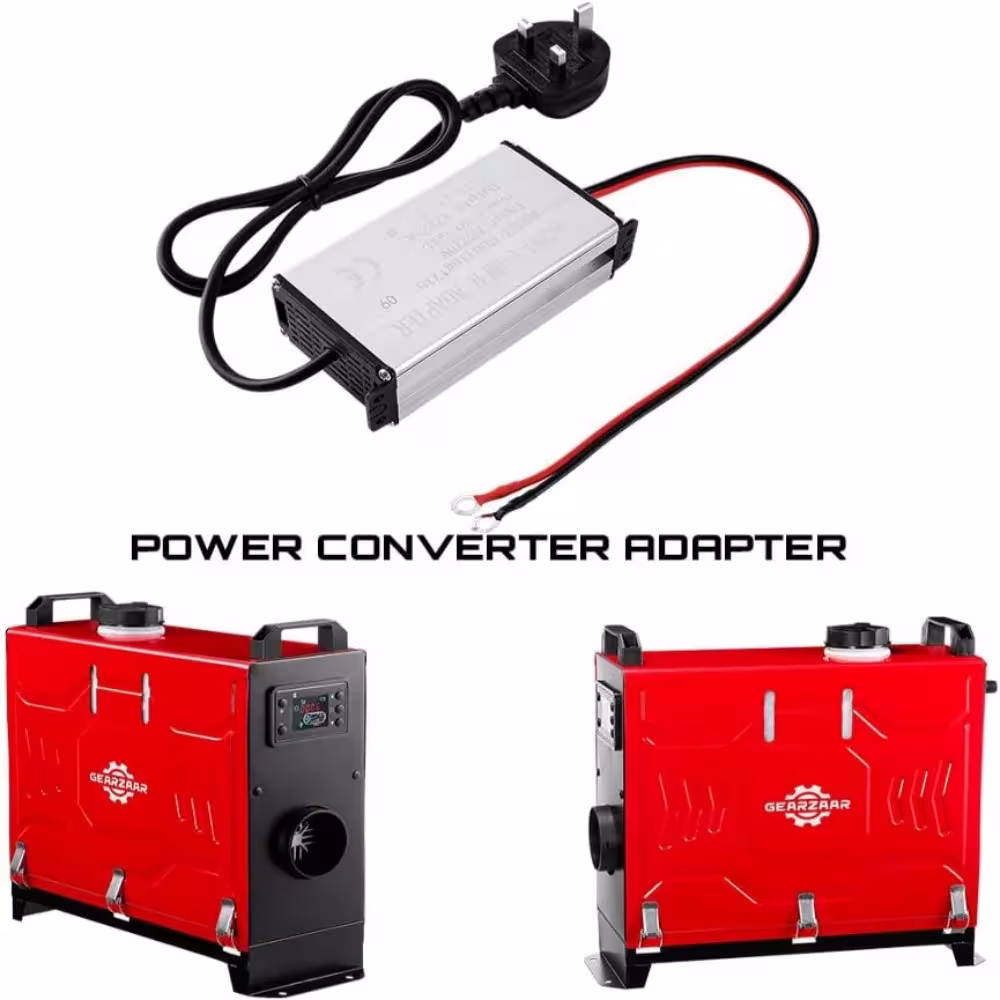 230V į 12V srovės konverteris dyzeliniam šildytuvui 5KW 8KW