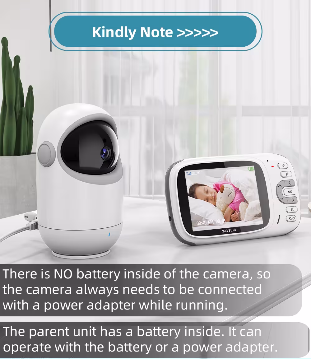 moniteur vidéo pour bébé avec télécommande