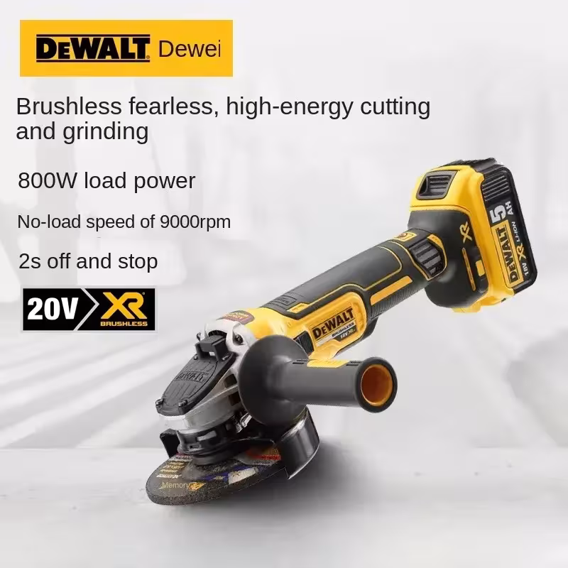 Szlifierka kątowa DEWALT DCG405 125mm z akumulatorem litowo-jonowym 18V i silnikiem bezszczotkowym