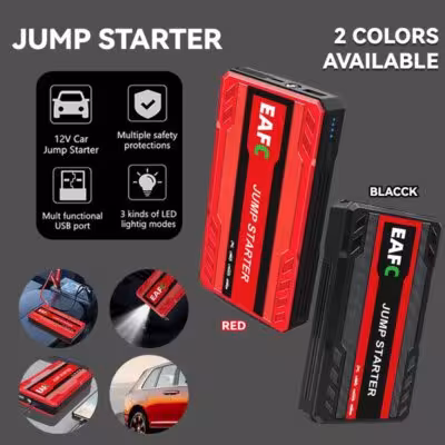 Démarreur de voiture portable 600A chargeur de batterie 12V