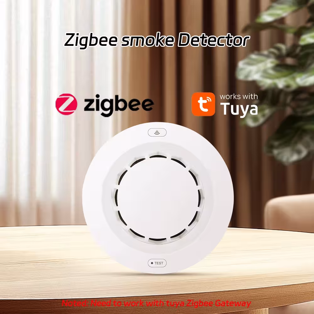 Detector de humo de Zigbee alarma automática de incendios para el almacén de hotel