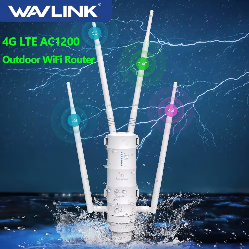 Router WiFi da esterno Wavlink AC1200 4G LTE con slot per SIM card 1200 Mbps
